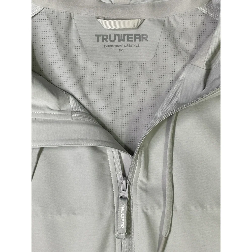 Truwear Expedition Performance Fabric Jacket Light Grey Size 3XL Static Branding